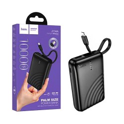 Power Bank Hoco J134A Strong com 2-em-1 Porta USB+Cabo Lightning 10000mAh Preto Power Bank Hoco J134A Strong com 2-em-1 Porta USB+Cabo Lightning 10000mAh Preto