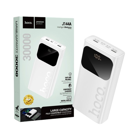 Power Bank Hoco J144A Hymn com 2 Puertos Outputs USB 30000mAh Branco Power Bank Hoco J144A Hymn com 2 Puertos Outputs USB 30000mAh Branco