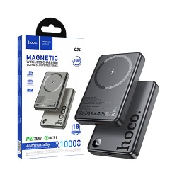 Power Bank Magnético Hoco Q34 Clever PD20W 10000mAh Cinza Metálico Power Bank Magnético Hoco Q34 Clever PD20W 10000mAh Cinza Metálico