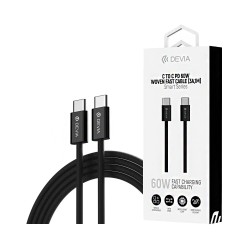 Cabo Devia EC325 Smart Series Tipo-C para Tipo-C PD60W 3A 1m Preto Cabo Devia EC325 Smart Series Tipo-C para Tipo-C PD60W 3A 1m Preto