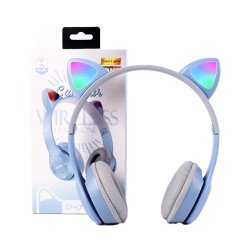 Auriculares Inalámbricos P47M Cat Ear Azul Claro Auriculares Inalámbricos P47M Cat Ear Azul Claro