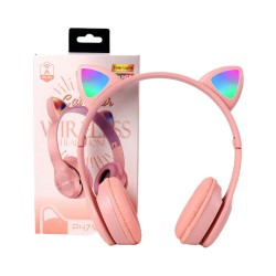 Auriculares Inalámbricos P47M Cat Ear Rosa Auriculares Inalámbricos P47M Cat Ear Rosa