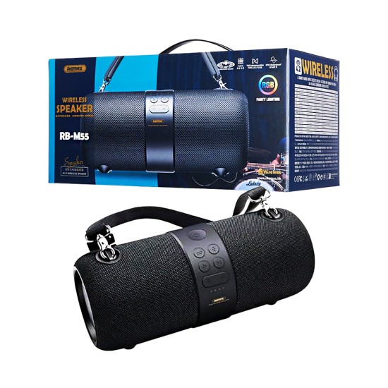 Coluna Sem Fio Portátil Remax RB-M55 Preto Coluna Sem Fio Portátil Remax RB-M55 Preto