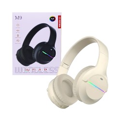Auriculares Inalámbricos M9 Beige Auriculares Inalámbricos M9 Beige