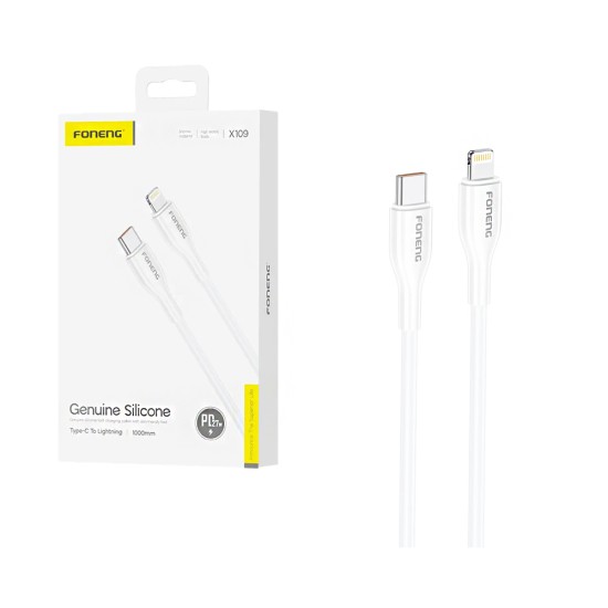 Foneng Cable X109 Type-C to Lightning PD 27W 1M White Foneng Cable X109 Type-C to Lightning PD 27W 1M White