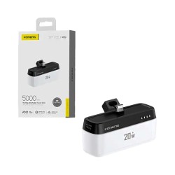 Foneng Mini Power Bank P69 with Lightning connector PD20W 5000mAh White Foneng Mini Power Bank P69 with Lightning connector PD20W 5000mAh White