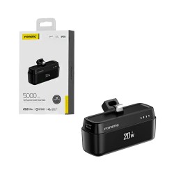 Foneng Mini Power Bank P69 with Lightning connector PD20W 5000mAh Black Foneng Mini Power Bank P69 with Lightning connector PD20W 5000mAh Black