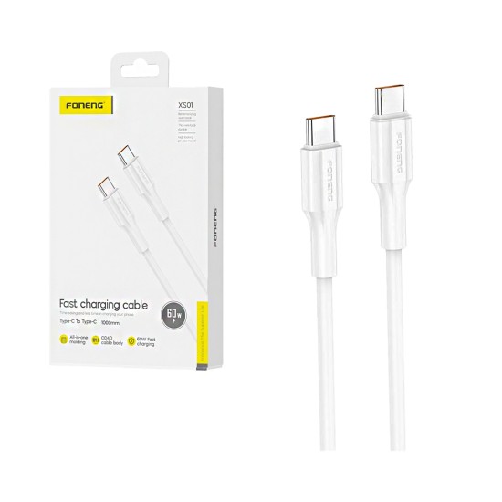 Foneng Cable XS01 Type-C to Type-C 60W 1M White