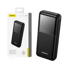 Power Bank Foneng P62 com 2 Puertos Outputs USB 2A 20000mAh Preto Power Bank Foneng P62 com 2 Puertos Outputs USB 2A 20000mAh Preto