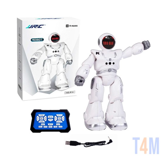 JJRC Space Robot R18 Intelligent with Gesture Sensing Mode and Touch Response With Remote Control White Gray