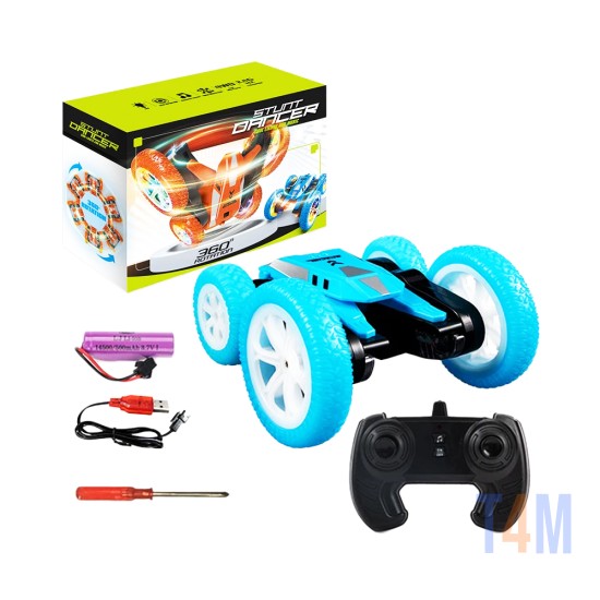 JJRC 360º Rotation Dancer Stunt Car Q136 with Remote Control and Double Sided Drive Blue
