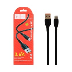 Denmen Cable D71L Lightning 3.6A 1m Black Denmen Cable D71L Lightning 3.6A 1m Black