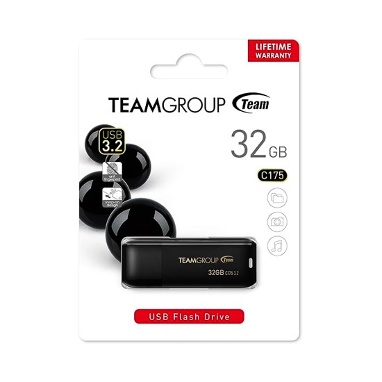 Team Group Pendrive C175 32GB USB 3.2 Black