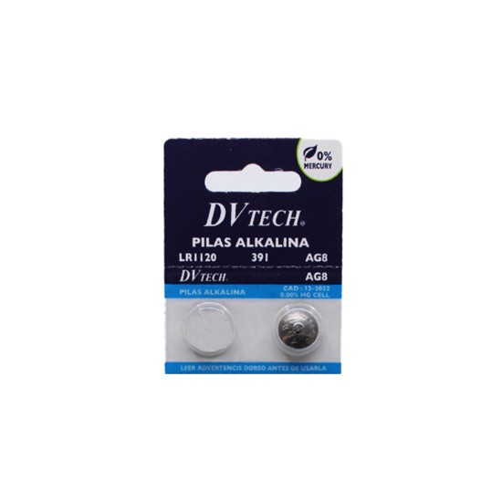 PILHA DE CÉLULA BOTÃO ALCALINA DV TECH LR1120/391/AG8