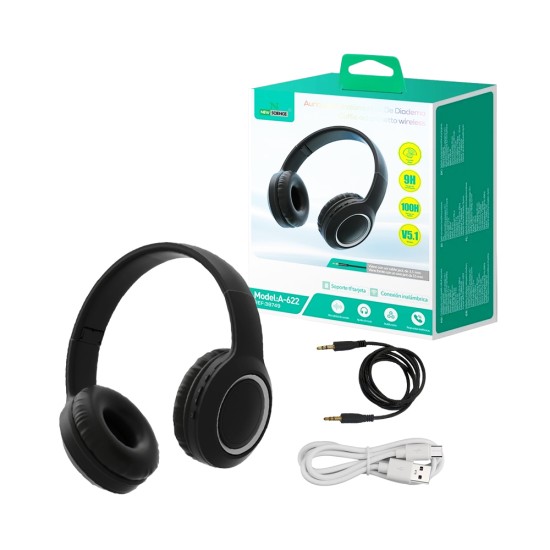 Auscultadores sem Fio New Science A-622 Preto Auscultadores sem Fio New Science A-622 Preto