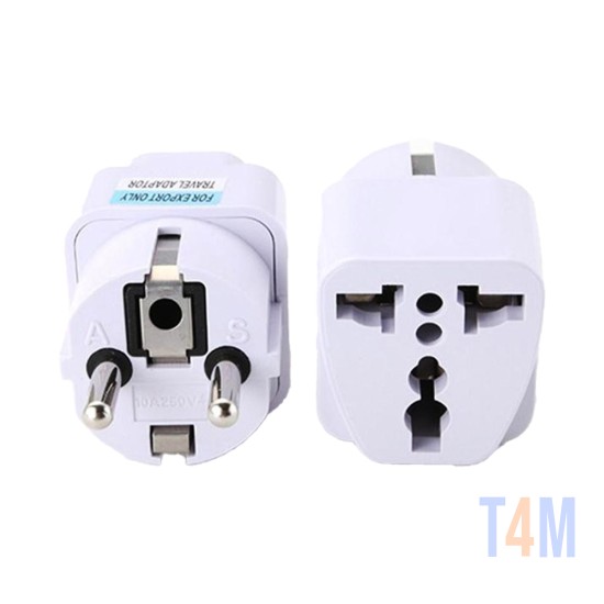 Universal Travel Adapter Plug Converter White
