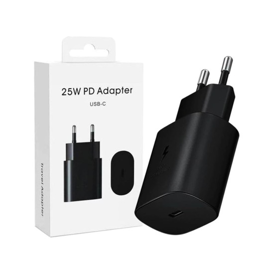 Adaptador Samsung EP-TA800NWEGGB Tipo-C Porta PD 25W Preto Adaptador Samsung EP-TA800NWEGGB Tipo-C Porta PD 25W Preto