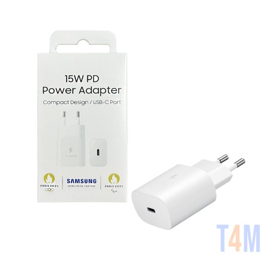 Samsung Adapter EP-T1510NBE Type-C Port PD 15W White