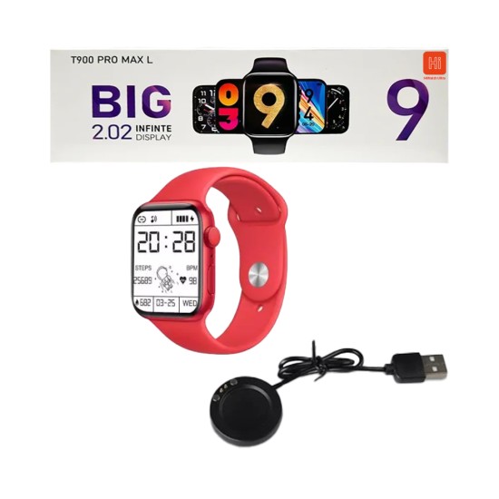 Smartwatch T900 Pro Max L 2,01" (Versão para Chamada) Vermelho Smartwatch T900 Pro Max L 2,01" (Versão para Chamada) Vermelho