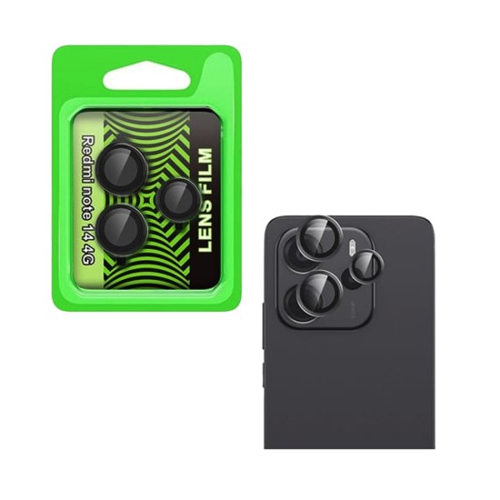 Protetor de Vidro da Câmera Traseira para Xiaomi Redmi Note 14 4G Preto Protetor de Vidro da Câmera Traseira para Xiaomi Redmi Note 14 4G Preto