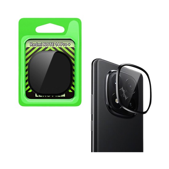 Protetor de Vidro da Câmera Traseira para Xiaomi Redmi Note 14 Pro Plus Preto