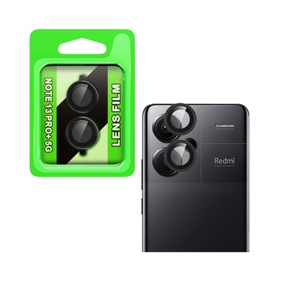 Protetor de Vidro da Câmera Traseira para Xiaomi Redmi Note 13 Pro Plus 5G Preto