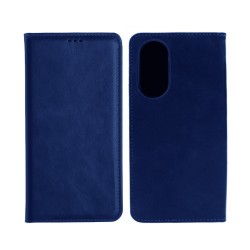 Leather Flip Cover with Internal Pocket For Oppo A17 4G Blue Leather Flip Cover with Internal Pocket For Oppo A17 4G Blue