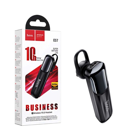 Auscultador Hoco E57 Essential Business Preto Auscultador Hoco E57 Essential Business Preto