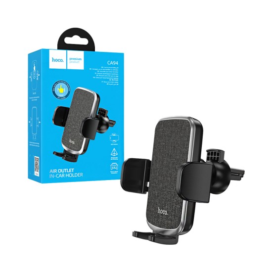 Suporte de Telefone para Carro Hoco CA94 Polaris para Saída de AR Preto