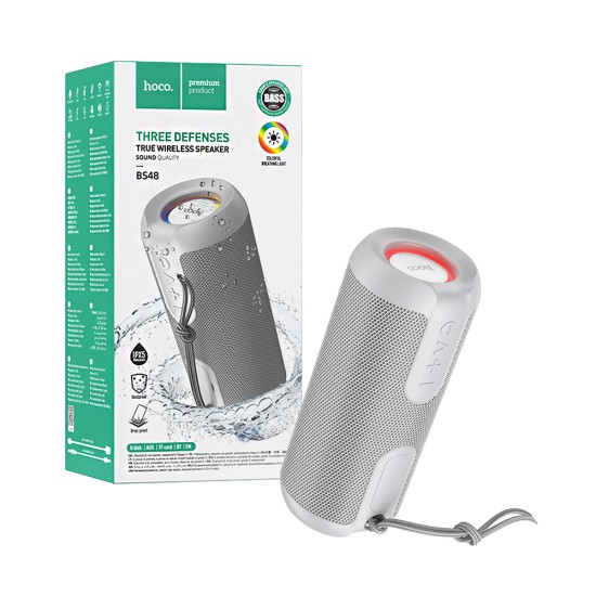 Coluna Sem Fio Portátil Hoco BS48 Artistic sports Cinza