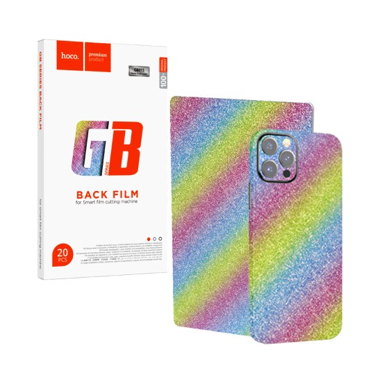 Protetor traseiro Mate Hoco GB015 Frosted Diamond para smartphone pacote 20 peças Arco-íris