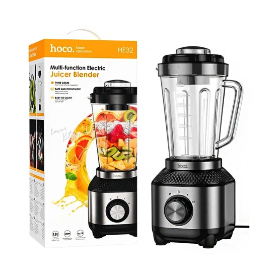Liquidificador e espremedor Elétrico Hoco HE32 1,8L Preto