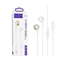 Auscultadores com Cabo Hoco M115 Sagacious com Microfone Lightning 1,2m Branco Auscultadores com Cabo Hoco M115 Sagacious com Microfone Lightning 1,2m Branco