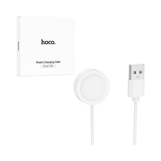 Carregador Sem Fio Hoco para Y30 Sports Smartwatch Branco