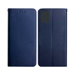 LEATHER FLIP COVER WITH INTERNAL POCKET FOR SAMSUNG GALAXY A71 BLUE LEATHER FLIP COVER WITH INTERNAL POCKET FOR SAMSUNG GALAXY A71 BLUE