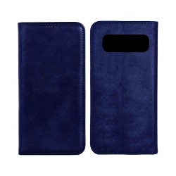 Leather Flip Cover with Internal Pocket For Samsung Galaxy S10 Plus Blue Leather Flip Cover with Internal Pocket For Samsung Galaxy S10 Plus Blue