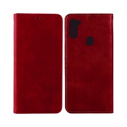 Capa Flip de Couro com Bolso Interno para Samsung Galaxy A11 Vermelho Capa Flip de Couro com Bolso Interno para Samsung Galaxy A11 Vermelho