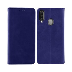 Capa de Couro com Bolso Interno para Samsung Galaxy A20s Azul Capa de Couro com Bolso Interno para Samsung Galaxy A20s Azul