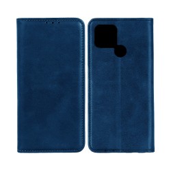 Capa Flip de Couro com Bolso Interno para Oppo A15 Azul Capa Flip de Couro com Bolso Interno para Oppo A15 Azul