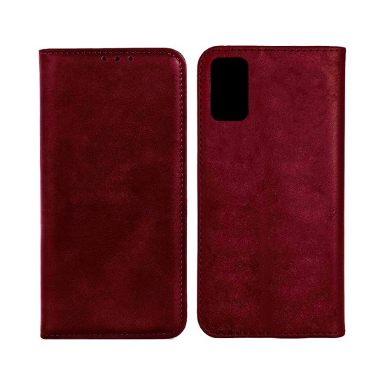 Leather Flip Cover with Internal Pocket For Oppo A52 Red Leather Flip Cover with Internal Pocket For Oppo A52 Red