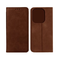 Capa Flip de Couro com Bolso Interno para Apple iPhone 14 Pro Max Marrom Capa Flip de Couro com Bolso Interno para Apple iPhone 14 Pro Max Marrom