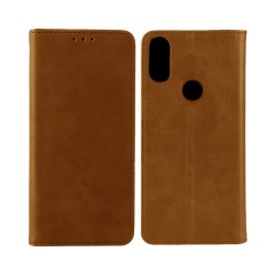 Capa Flip de Couro com Bolso Interno para Huawei P Smart 2019 Marrom Capa Flip de Couro com Bolso Interno para Huawei P Smart 2019 Marrom