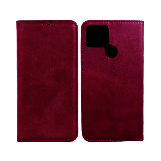 Leather Flip Cover with Internal Pocket For Xiaomi Redmi A1 Plus/Redmi A2 Plus Red