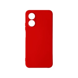 Capa de Silicone com Moldura de Câmera para Oppo A17 Vermelho Capa de Silicone com Moldura de Câmera para Oppo A17 Vermelho