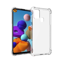Capa de Silicone Dura para Samsung Galaxy A21S Transparente Capa de Silicone Dura para Samsung Galaxy A21S Transparente