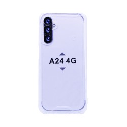 Funda de Silicona Dura con Marco de Cámara para Samsung Galaxy A24 4G Transparente Funda de Silicona Dura con Marco de Cámara para Samsung Galaxy A24 4G Transparente