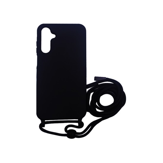 Silicone Case with String for Samsung Galaxy A15 4g/A15 5g Black