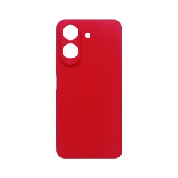 Capa de silicone com moldura de câmera para Xiaomi Redmi 13C/Poco C65 Vermelho Capa de silicone com moldura de câmera para Xiaomi Redmi 13C/Poco C65 Vermelho