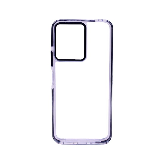 Capa de Silicone Dura Transparente para Xiaomi Redmi 13C/Poco C65 Preto Capa de Silicone Dura Transparente para Xiaomi Redmi 13C/Poco C65 Preto