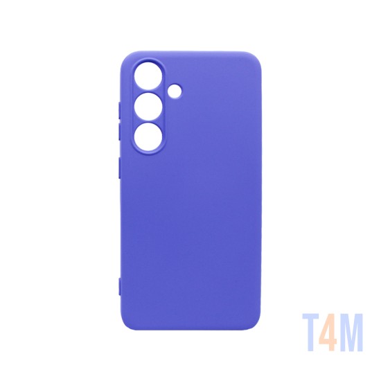Funda de Silicona con Marco de Cámara para Samsung Galaxy S24 Púrpura